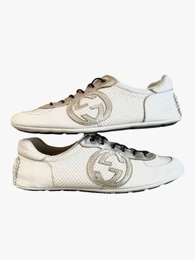 Gucci Interlocking G Logo Leather Sneakers